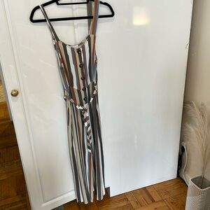 Striped Jumper with Waist Tie